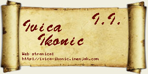 Ivica Ikonić vizit kartica